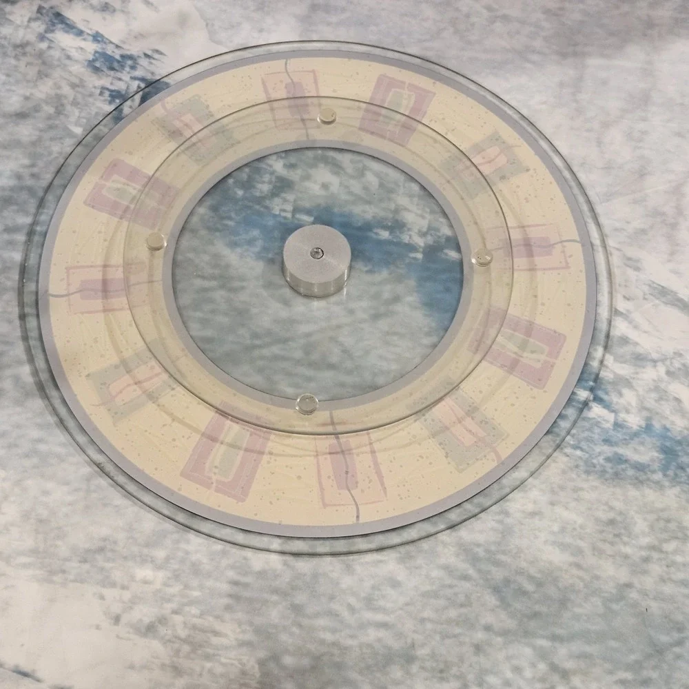 Pfaltzgraff Sedona Rotating Glass‎ Lazy Susan Serving Tray 14
